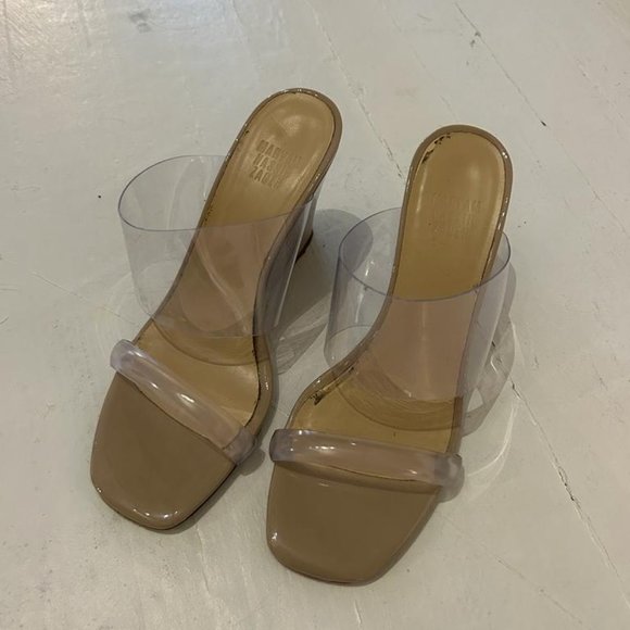 MARYAM NASSIR ZADEH Beige Olympia Heeled Sandals Size 38 - Picture 3 of 6